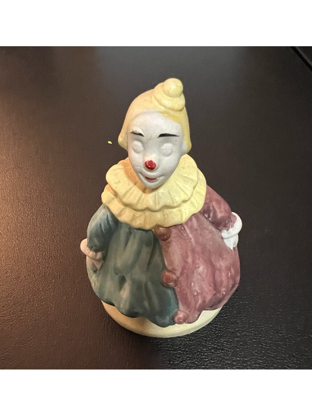 Ceramic Fat Clown Figurine Art Pottery Japan MPN 1327 Multicolor 5 1/4” tall